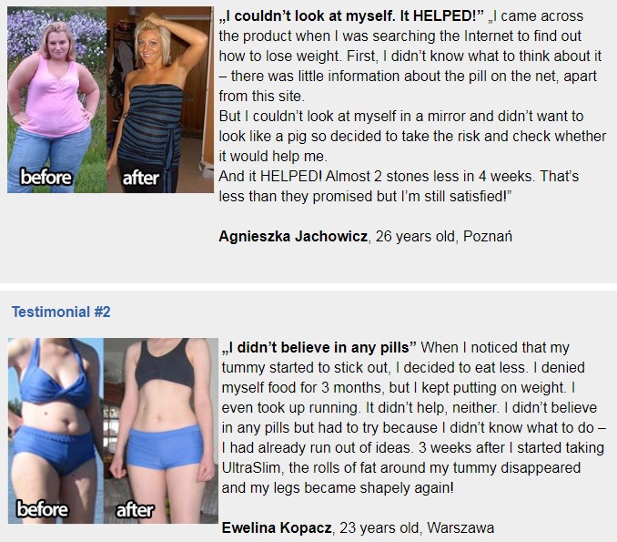 înainte și după pierderea în greutate datând